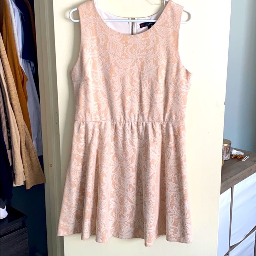 Lace Nude/Rose Pink Dress